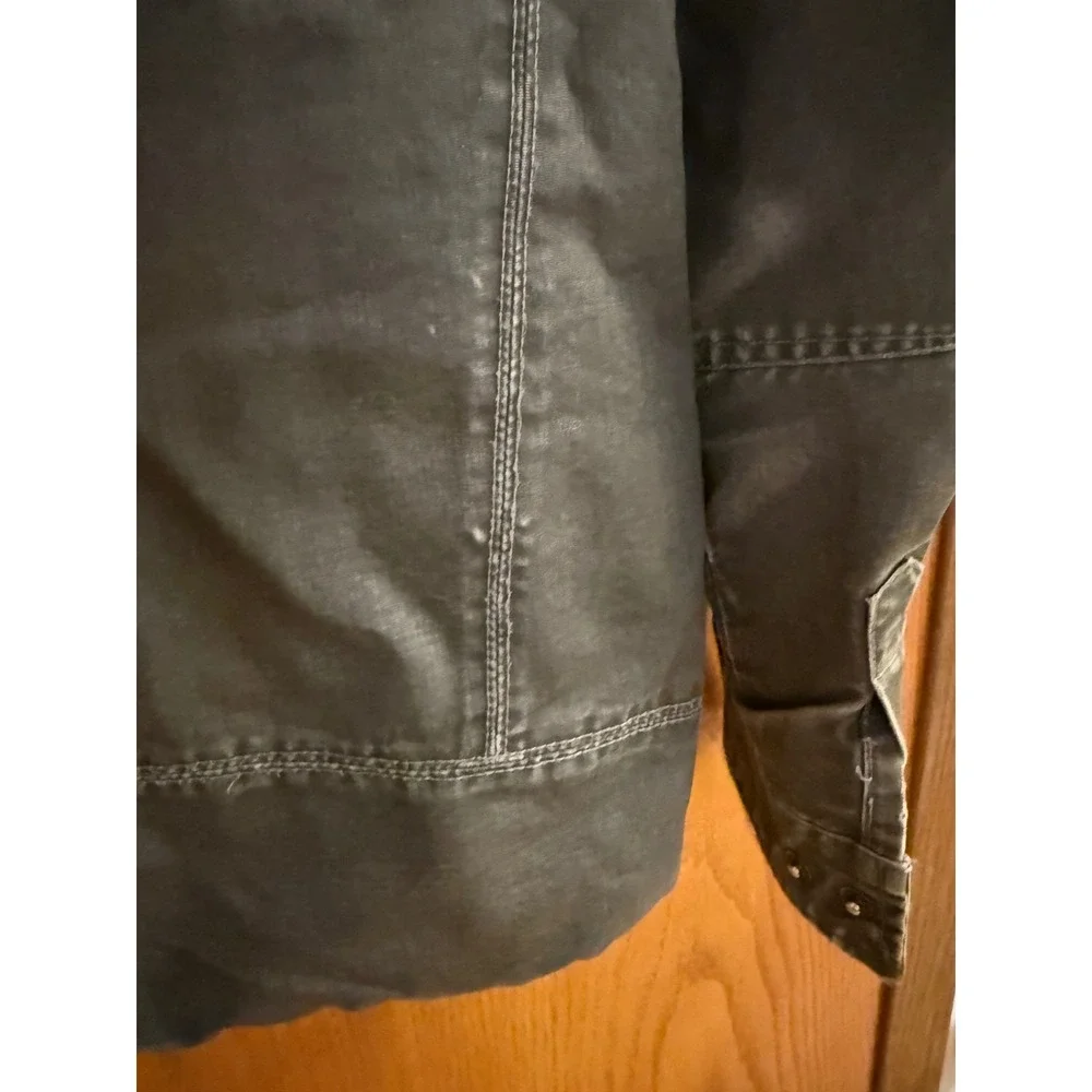 Kuhl Vintage Patina Dye Jacket Mens Size M Olive Green Rugged Gorpcore Workwear